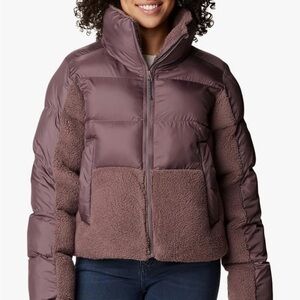 Columbia Womens Leadbetter Point Sherpa Hybrid Puffer Jacket